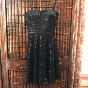 Black Aidan Mattox cocktail dress